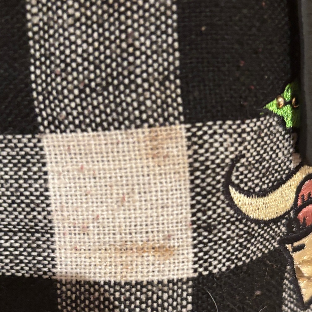 Betsey Johnson Black and White Checkered Bag with Floral Design - Picture 6 of 8